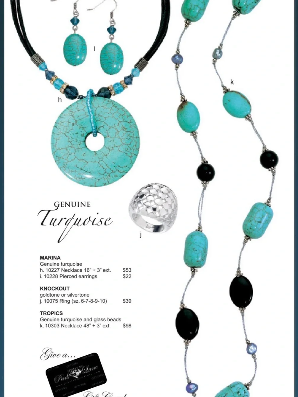Park Lane Tropics Necklace Genuine Turquoise Retired 48” $98